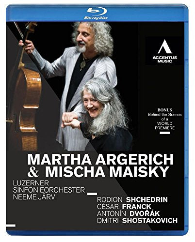 Blu-ray cover featuring Martha Argerich and Mischa Maisky, classical musicians.