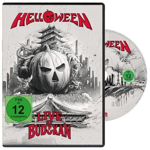 Helloween "Live At Budokan" DVD case with Japanese temple imagery.