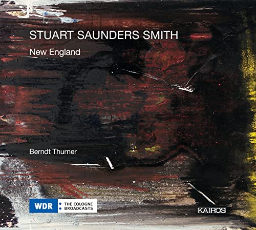 CD cover for "New England" by Berndt Thurner, abstract red and black art.
