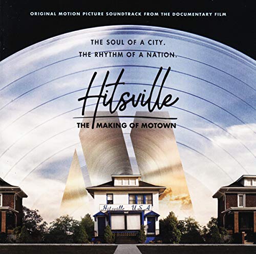 Album cover featuring the Hitsville U.S.A. house beneath a large, transparent vinyl record.