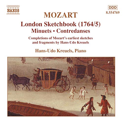 CD cover: "Mozart: London Sketchbook" with 18th-century scene.