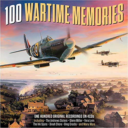 CD cover: wartime airplane over a rural landscape, nostalgic scene.