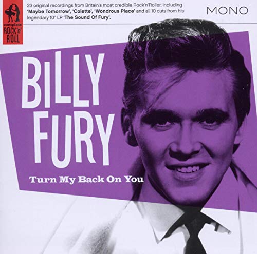 CD cover for Billy Fury’s “Turn My Back On You” with portrait.
