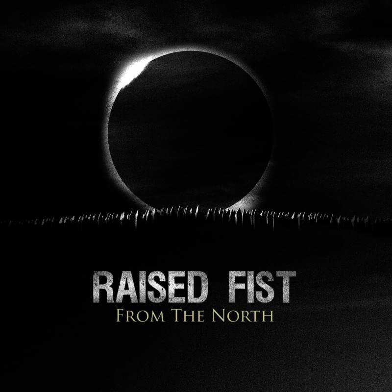 Black and white album cover with a solar eclipse and band name.