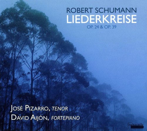 CD cover for Robert Schumann's Liederkreis, featuring a misty forest.
