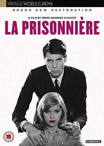 DVD cover for "La Prisonniere" featuring two people in a tense embrace.
