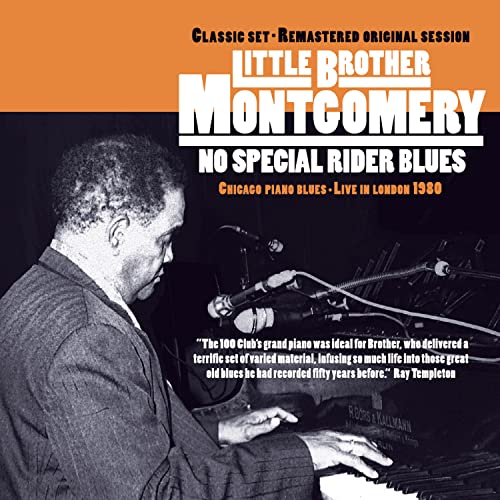 CD cover featuring Little Brother Montgomery playing piano, dark background.