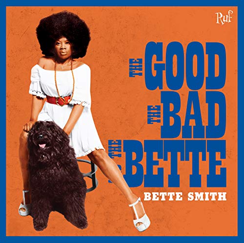Bette Smith album cover with singer, dog, and bold blue text.