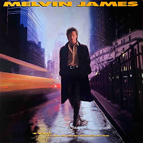 Melvin James album cover, “The Passenger,” featuring a man in a coat.