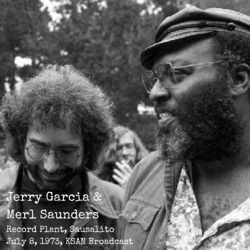 Black and white portrait of Jerry Garcia and Merl Saunders, 1973.