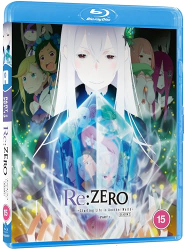 Re:Zero Season 2 Part 1 Blu-ray case featuring anime characters.
