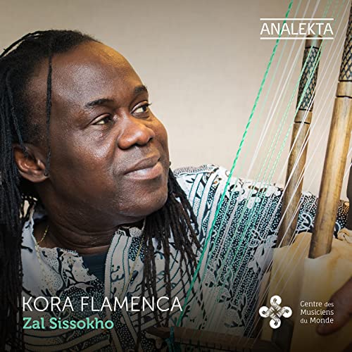 CD cover featuring Zal Sissokho with his kora, a West African harp-lute.