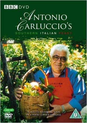 DVD cover featuring Antonio Carluccio with a basket of produce.