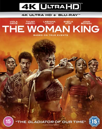 The Woman King Blu-ray cover featuring Viola Davis and other actors.
