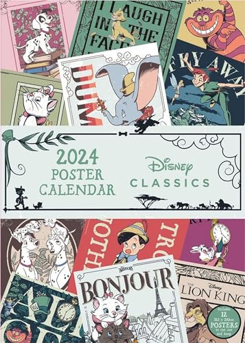 Disney Classics Calendar 2024 - Month to a View Poster Calendar 30cm x 42cm, Disney Gifts for Women and Men, Disney Gifts for Girls and Boys, Kids Calendar - Official Merchandise
