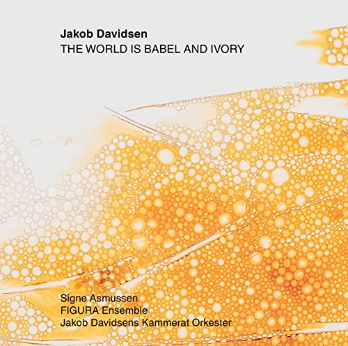 CD cover with abstract orange and white cellular pattern, text details.