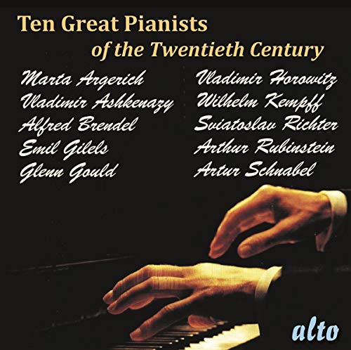 CD cover featuring pianist hands and names of ten great pianists.