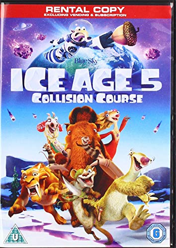 DVD cover for "Ice Age 5: Collision Course" featuring animated characters.