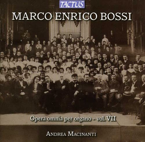 CD cover: vintage group portrait, organ pipes, text "Andrea Macinanti Opera omnia".