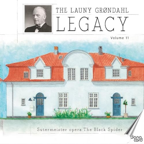 CD cover: portrait of a man, painted house, and text "The Launy Grøndahl Legacy.