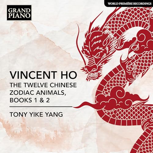 CD cover featuring a red Chinese dragon and text about zodiac animals.