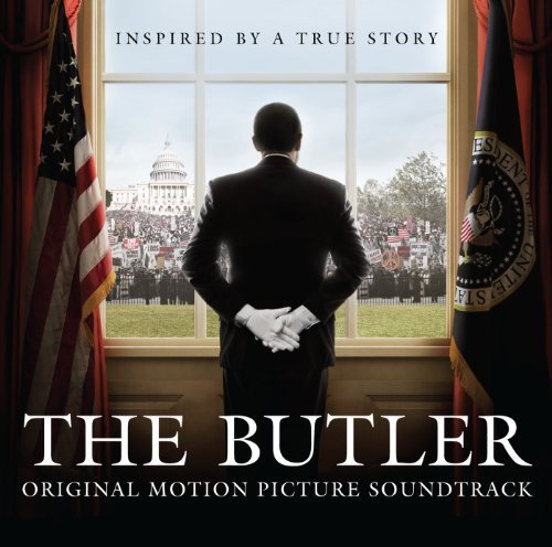 CD cover for “The Butler” soundtrack, man at window with crowd.