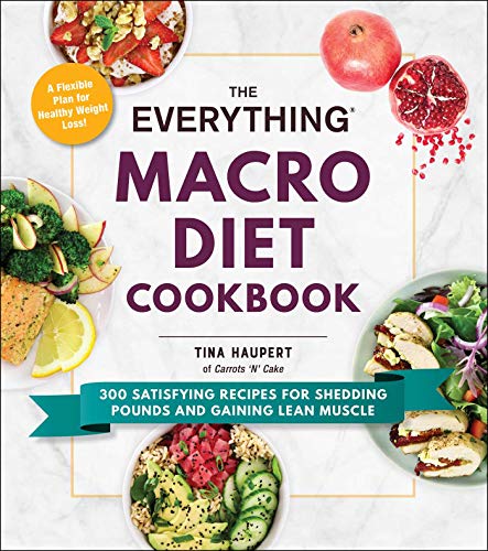 Cookbook cover featuring healthy food images and the title "The Everything Macro Diet Cookbook.