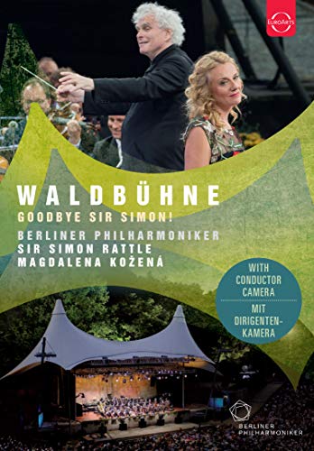 DVD cover: Sir Simon Rattle conducting the Berliner Philharmoniker orchestra.