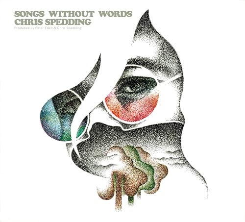 Album cover for Chris Spedding’s “Songs Without Words” featuring a dotted-style face.