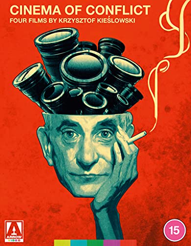 Cinema of Conflict" Blu-ray cover: a man’s face with film reels and a cigarette.