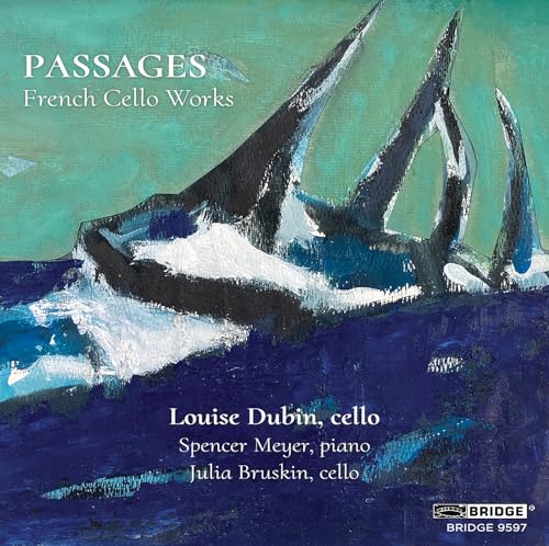 CD cover for "Passages" featuring abstract blue and white artwork.