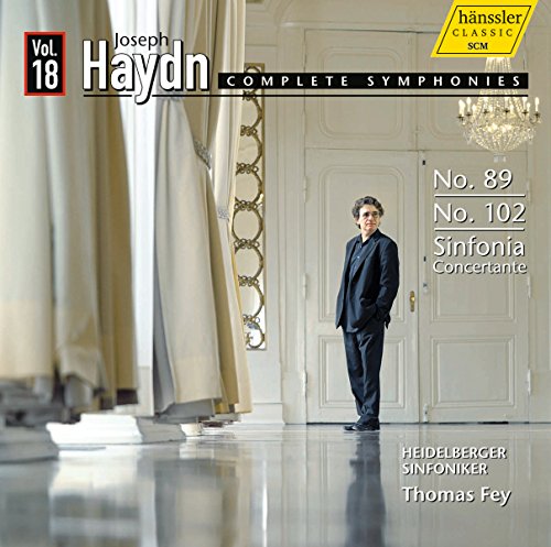 CD cover for Haydn symphonies, featuring a conductor in a room.