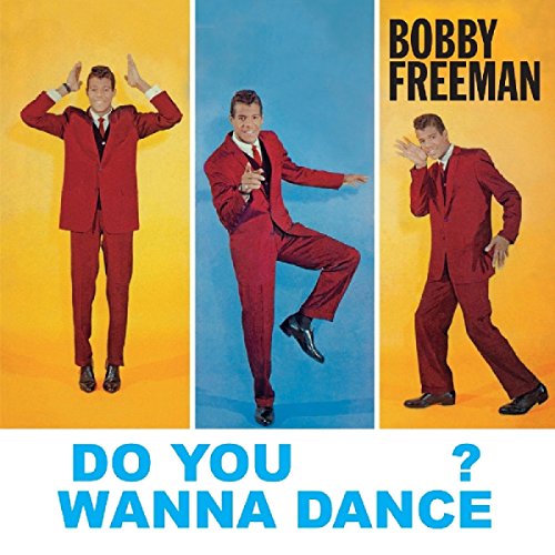 Bobby Freeman album cover: three poses in a red suit.
