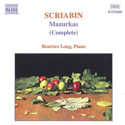 CD cover for Scriabin’s Mazurkas featuring a still life painting of fruit.