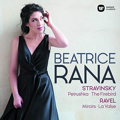 Beatrice Rana portrait album cover for Stravinsky & Ravel classical music CD.