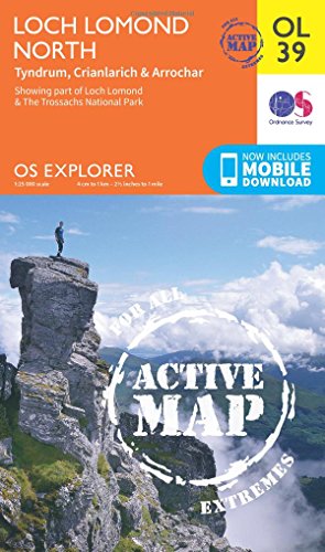 OS Explorer ACTIVE OL39 Loch Lomond North (OS Explorer Map)