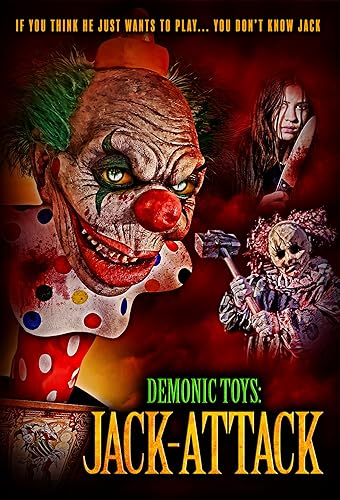 Horror movie poster featuring a menacing clown and figures with weapons.