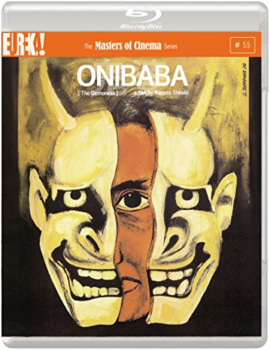 Blu-ray cover for "Onibaba" featuring a demon mask and a face.