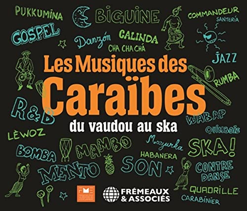 CD cover for “Les Musiques Des Caraibes,” featuring musical styles and instruments.