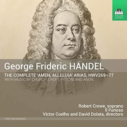 CD cover for Handelās āAmen Alleluiaā Arias featuring a portrait.