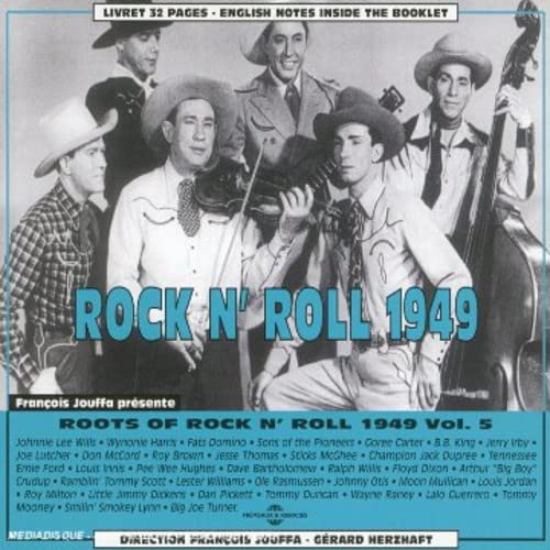 CD cover for "Rock & Roll 1949" featuring a vintage country band photo.