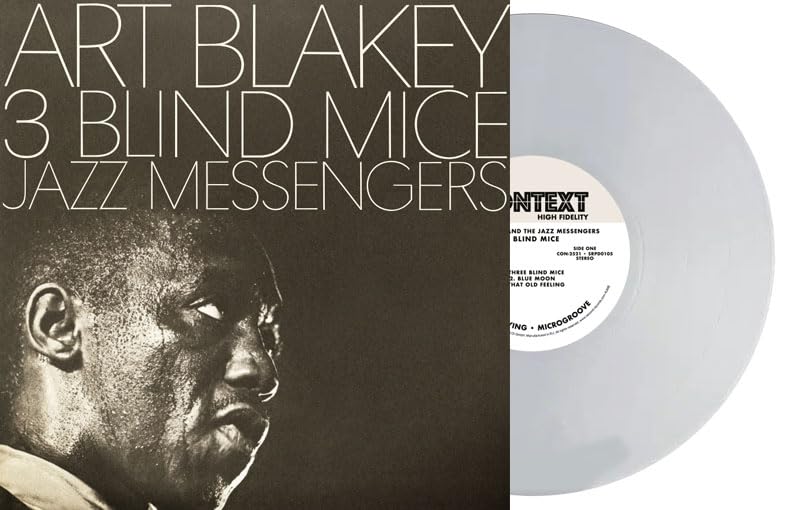 Art Blakey & The Jazz Messengers "Three Blind Mice" clear vinyl record.