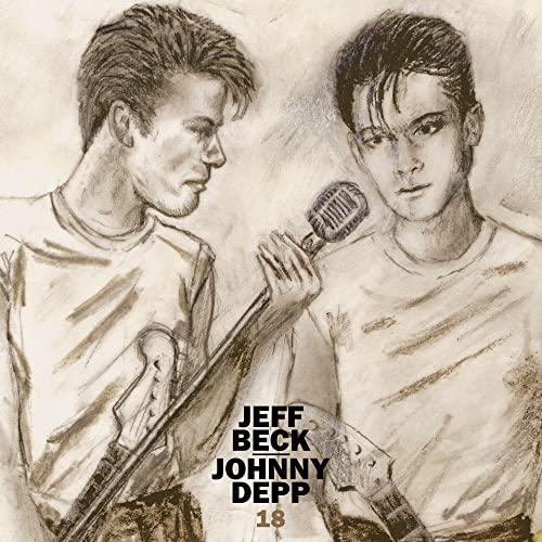 Sketch of Jeff Beck and Johnny Depp, album cover for “18”.