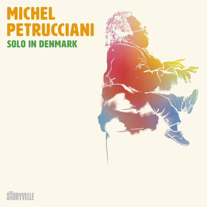 CD cover for Michel Petruccianiās āSolo in Denmarkā featuring illustrated portrait.