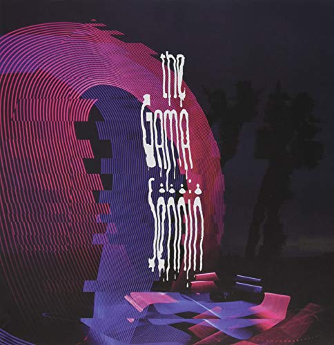 Album cover for “Gama Sennin” with distorted face and neon colors.