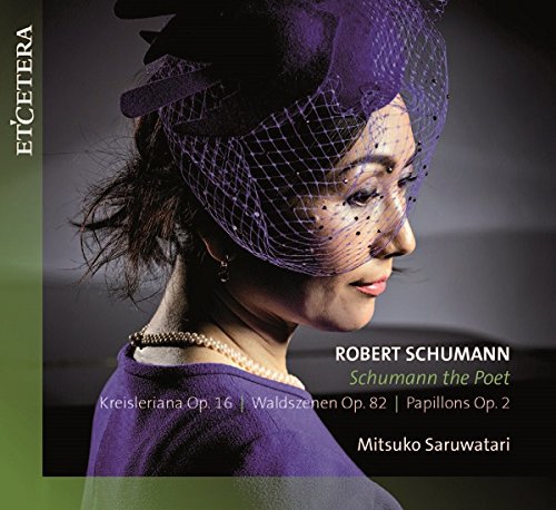 CD cover featuring Mitsuko Saruwatari in a veiled hat, portrait view.