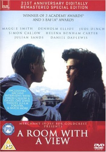 DVD cover for “A Room With A View” featuring two actors in profile.