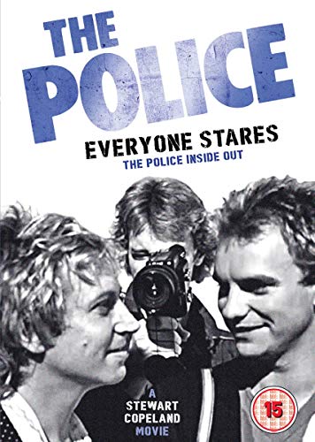 DVD cover for The Police: Everyone Stares, featuring three men and a camera.