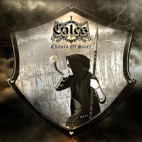 CD cover art: hooded figure with horn and spear in a shield.