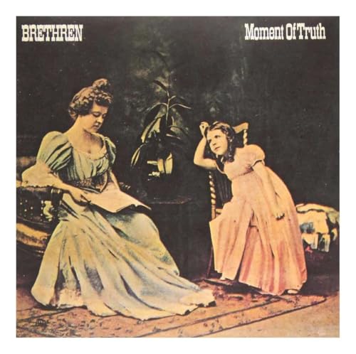 Vinyl record cover: two women in vintage dresses, dark background.